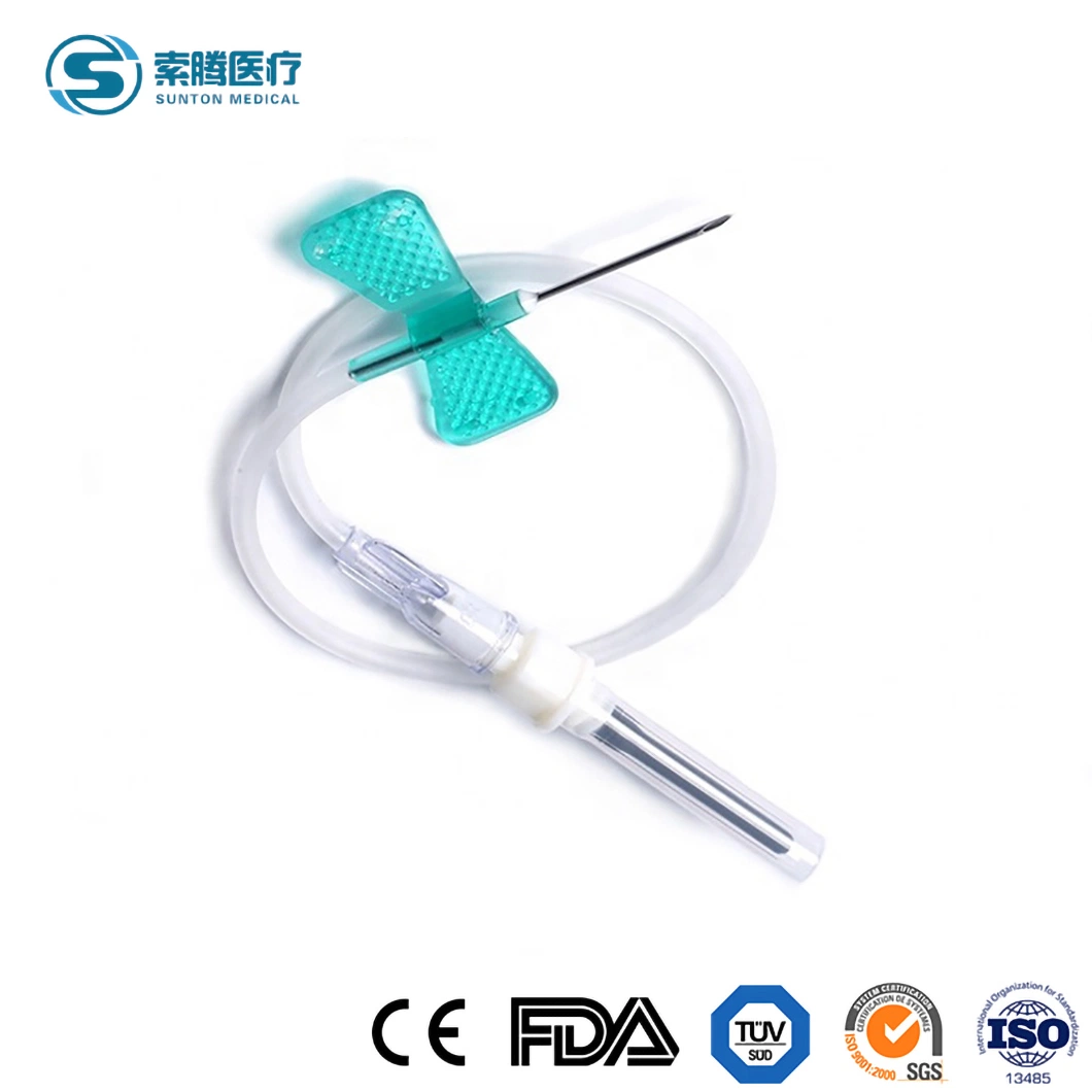 Médicos de alta calidad Sunton estéril de recogida de sangre de las agujas China 15g 16g 17g de recogida de sangre de vacío de seguridad del proveedor de la aguja de las agujas de recogida de sangre