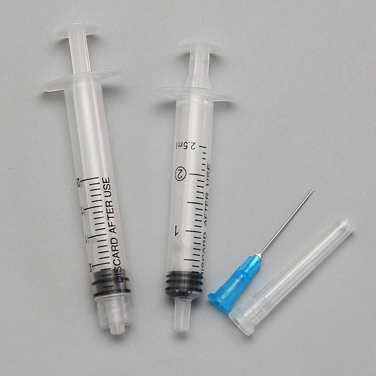 Disposable Sterile Syringe with Needle Made of PP