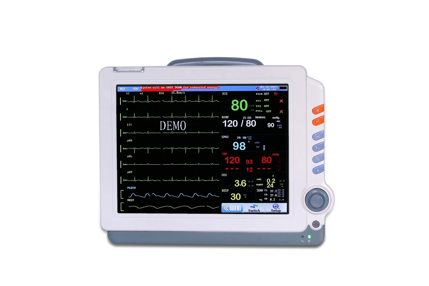 Medizinische Krankenhausausrüstung 12,1“ Patientenmonitor