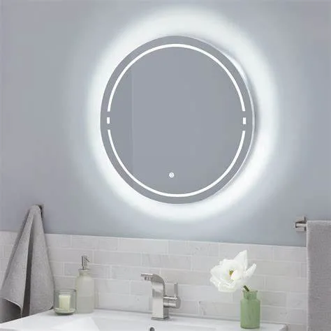 UL CE cUL Mur Accueil Décor Maquillage Smart Vanity Éclairé Rétroéclairé Salle de bains Miroir LED Désembueur Bluetooth