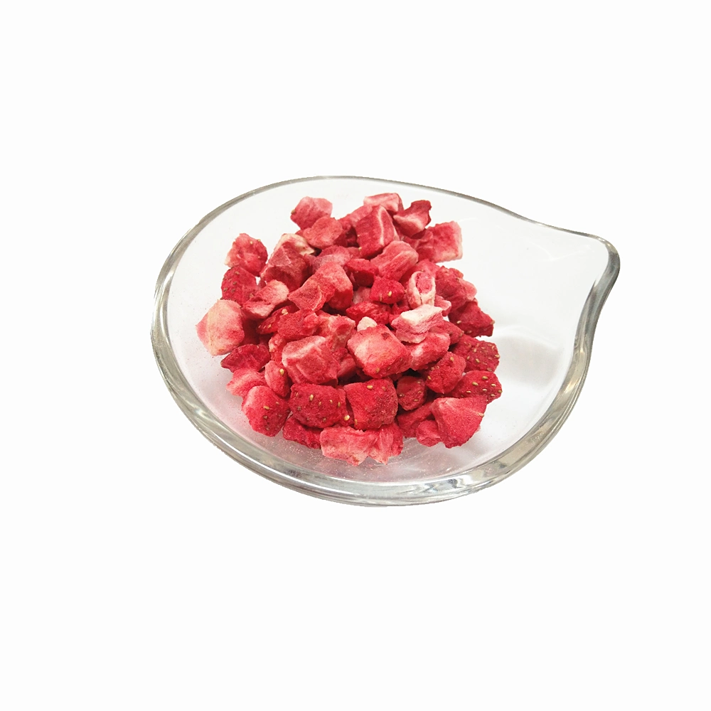 Fruta deshidratada Freezen Fresa seca FD fresas de Fresa 10x10mm