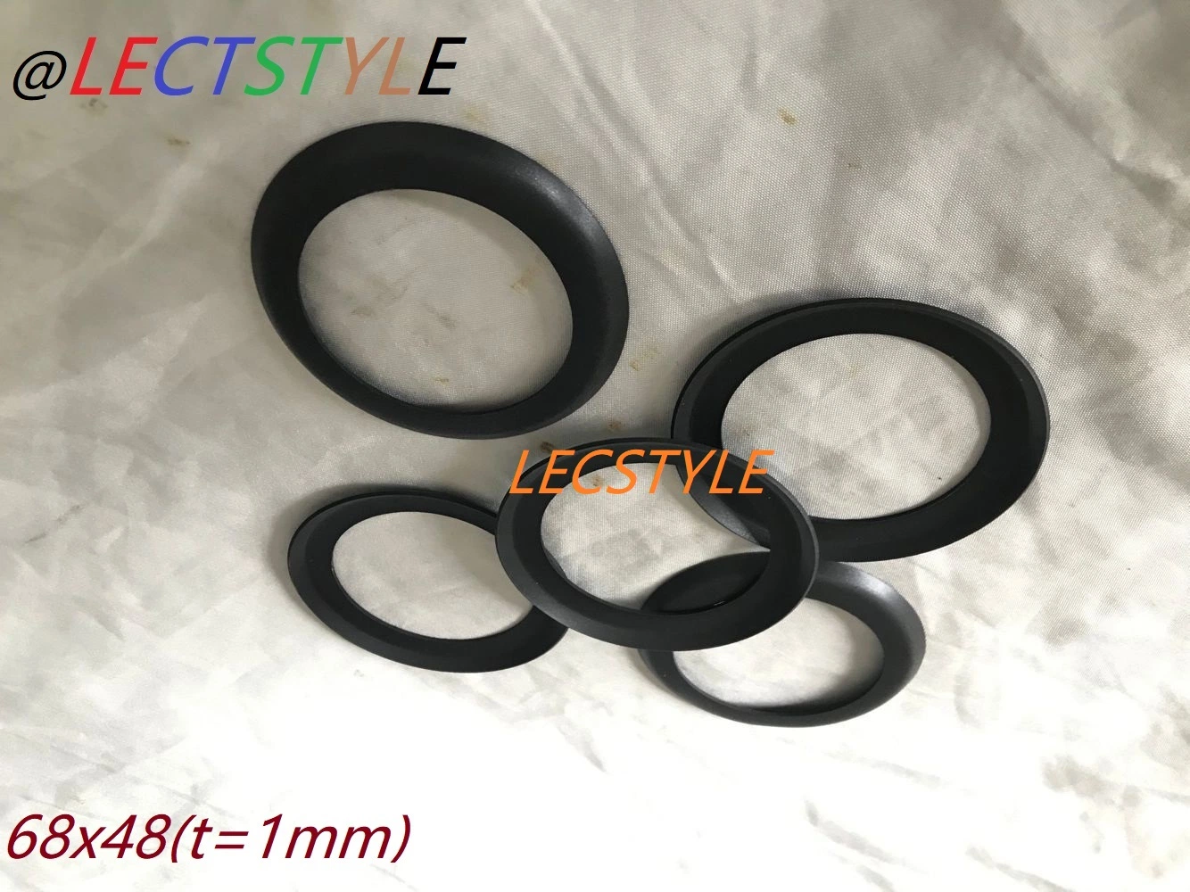 Lectstyle Oil-Free Air Compressor Pre Formed Ring PTFE Piston Rings 68X48X1mm