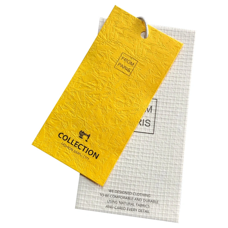 Brand Apparel Garment Accessories Custom Logo Clothing Printed Hot Stamping Hanging Tag