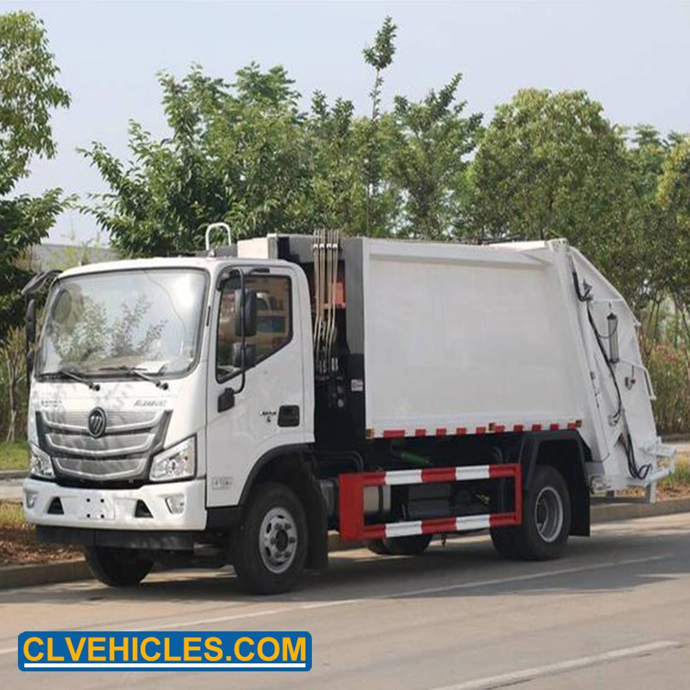 Foton 4X2 8cbm 120 CV de vehículos de recolección de basura camión compactador de basura