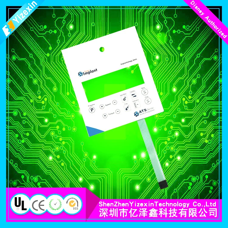 High quality/High cost performance  with Gradient Color Custom Membrane Switch with OEM FPC