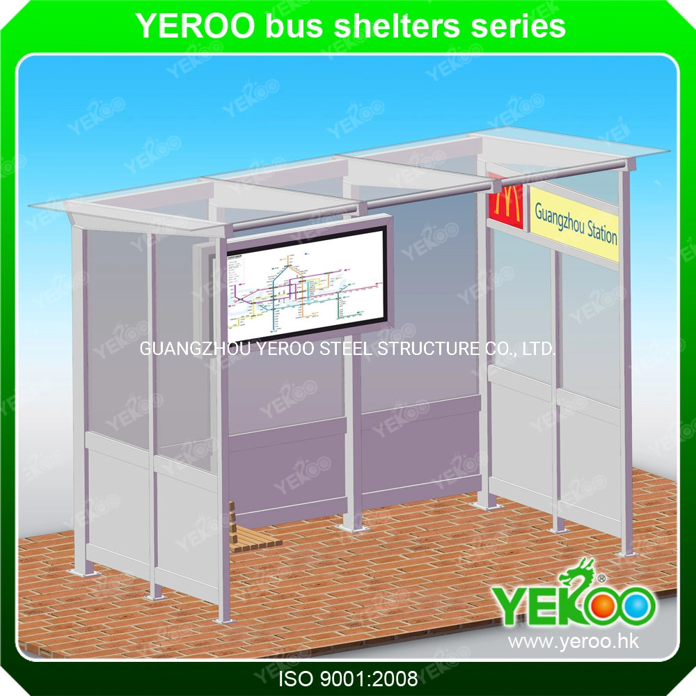 Outdoor Street Furniture Stainless Steel Bus Shelter for Sale