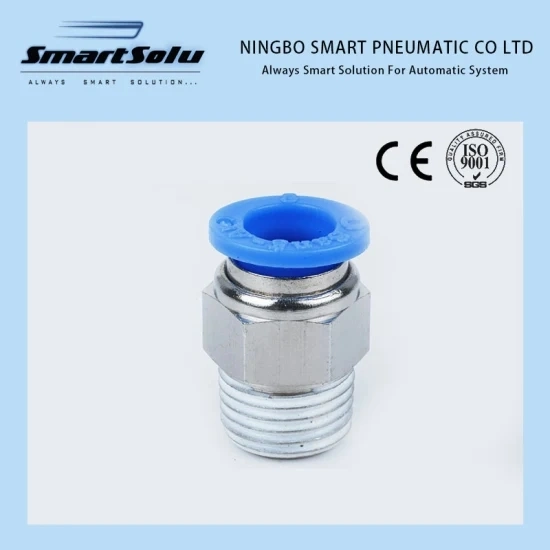 Nickle Plated Brass Male Straight Quick Push in Combination & Joint Fittings