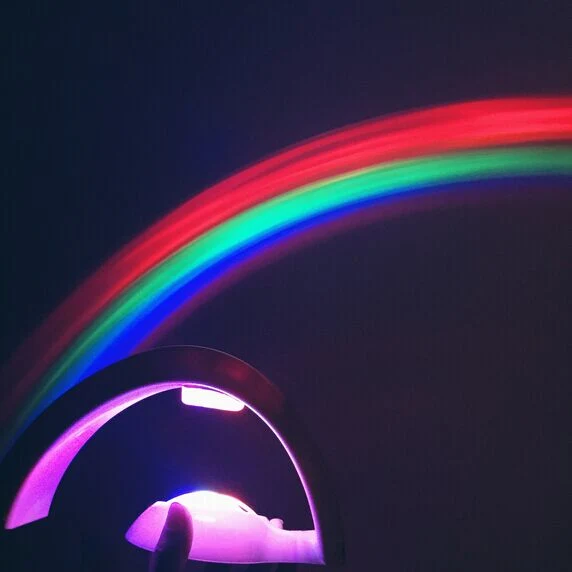 Kids Room Desktop Rainbow Projector Lamp