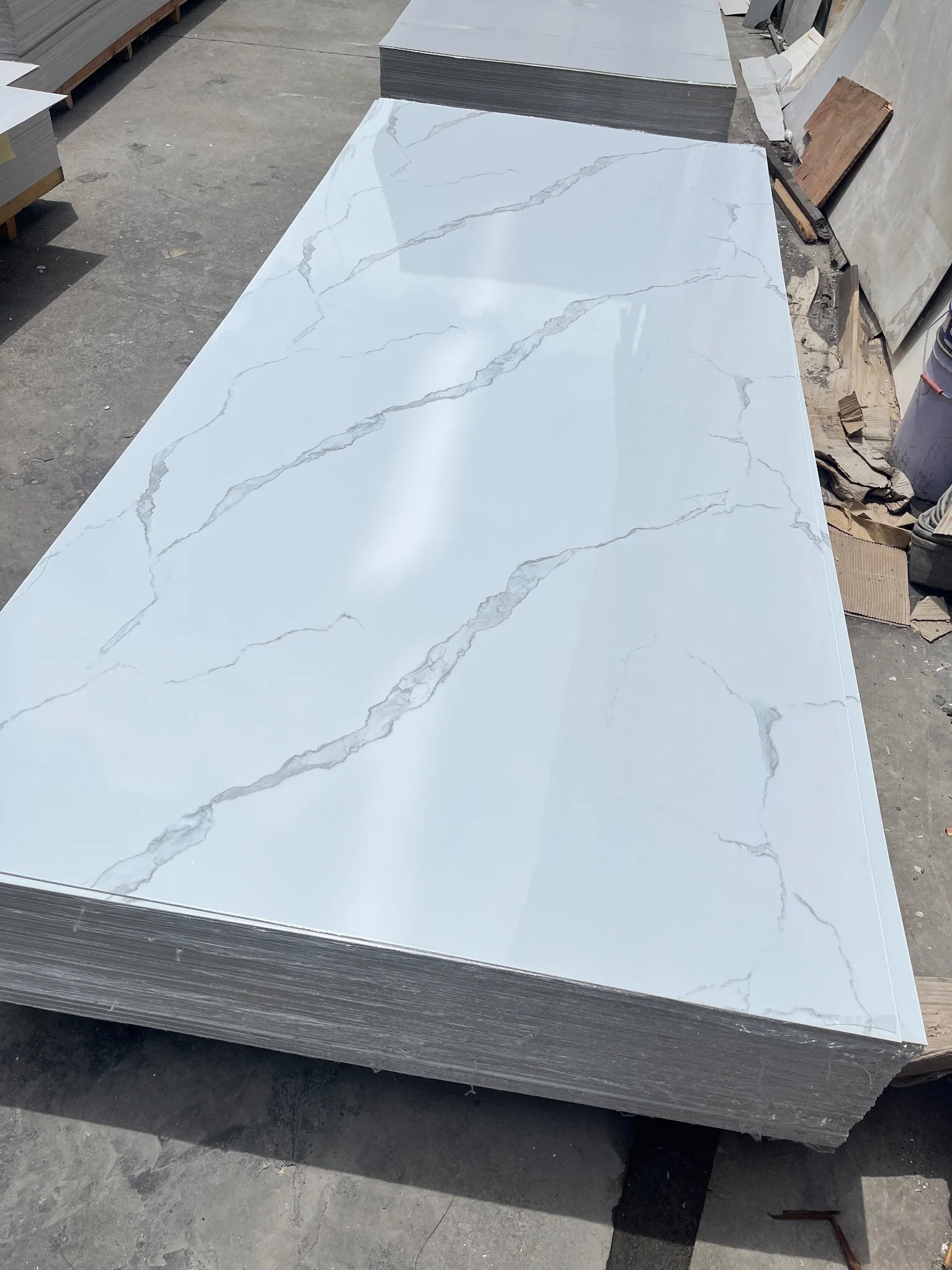 UV Panel Bathroom Pared Marmol En PVC UV Coating Marble Sheet