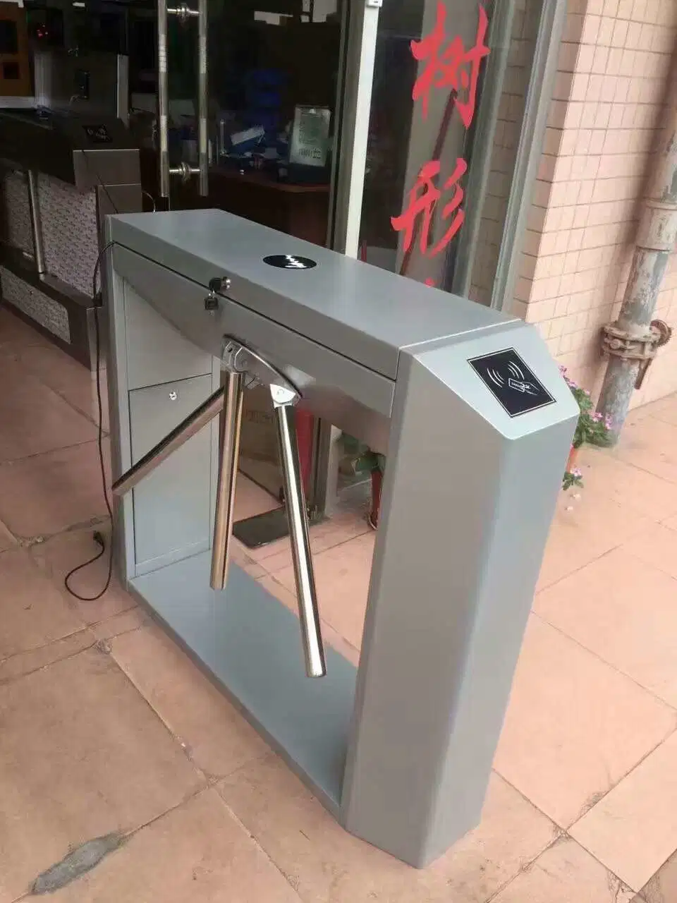 Airport Flap Barrier Gate RFID Interface Waist High Bidirectional Flap Barrier Turnstile