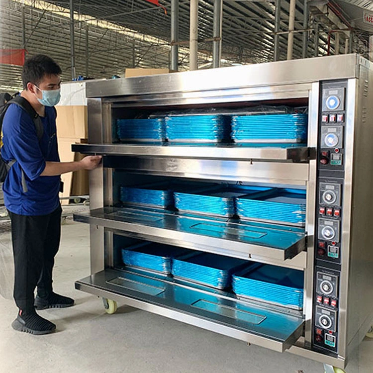Gewerbliche Industrielle Bäckerei Ausrüstung Liefert Elektro Gas Pizza Kuchen Toaster Backdeck Backbackmaschine mit Dampf für Verkauf