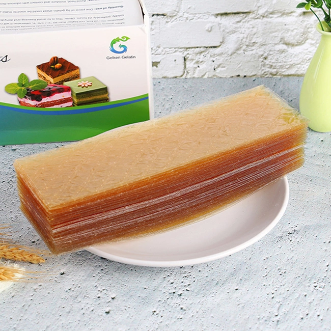 Blatt Gelatine Blatt Gelatine Food Grade für Mousse Kuchen