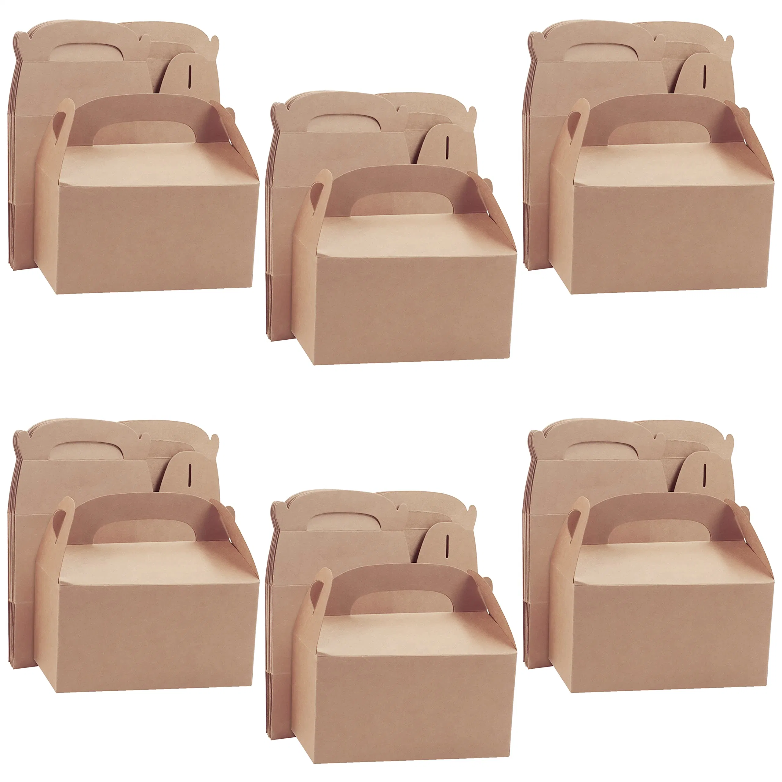 Brown Parti Kraft le traitement de faveur les coffrets cadeaux Plain butin Goodie Gable des sacs pour les enfants les anniversaires de naissance, de la nourriture, bébé