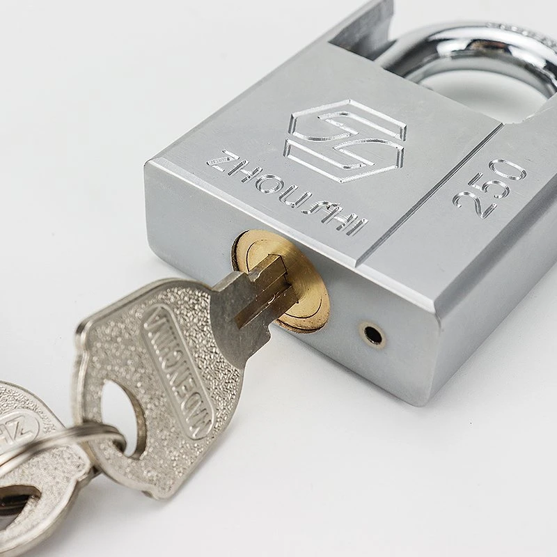 Square Shape Half Wraped Shackle Protect Beam Padlock with Vane Keys