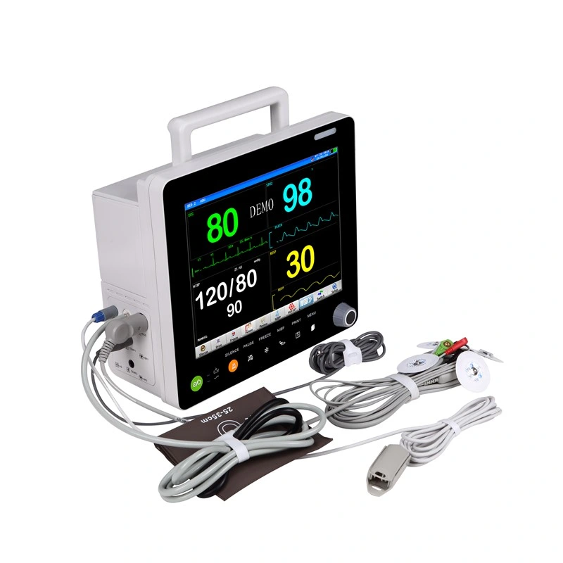 15 Inche TFT LCD Screen Medical Portable Multi-Parameter Patient Monitor