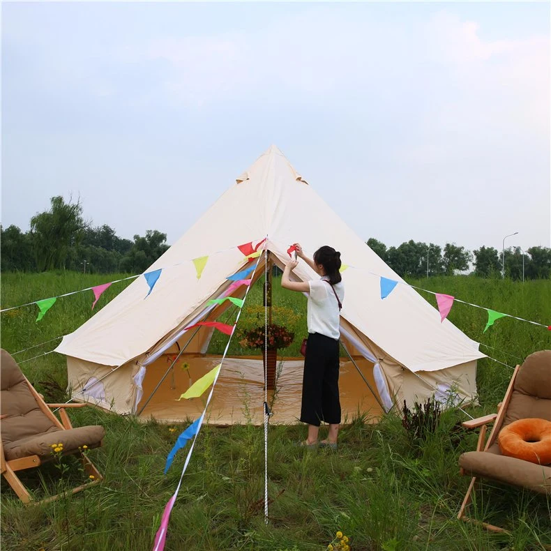 Luxury Glamping Tarp Waterproof Fabric Tent with 2 Doors