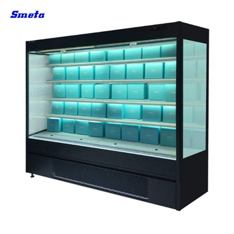 Transparent Blind Plugin Open Chiller Food Cooling Display 460L