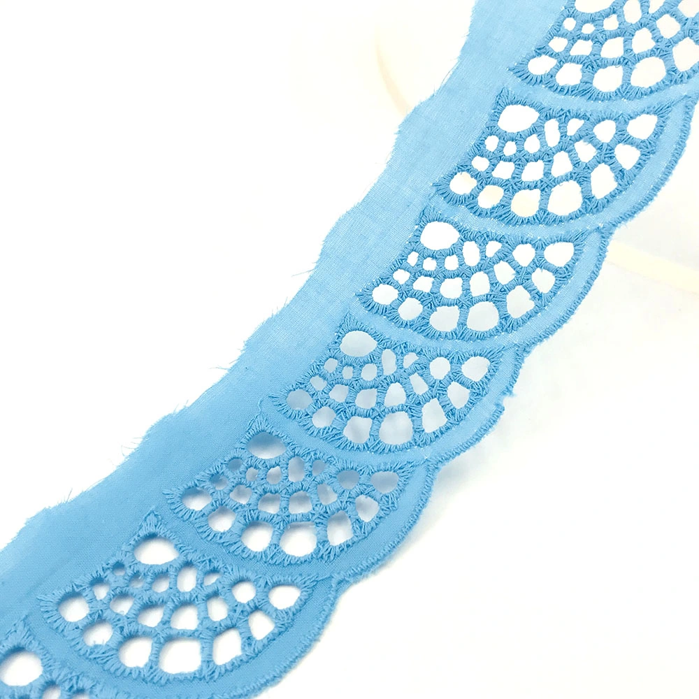 New Sale Polyester Cotton Trim Lace Appliques Quality Wide Lace Trim for Cloth