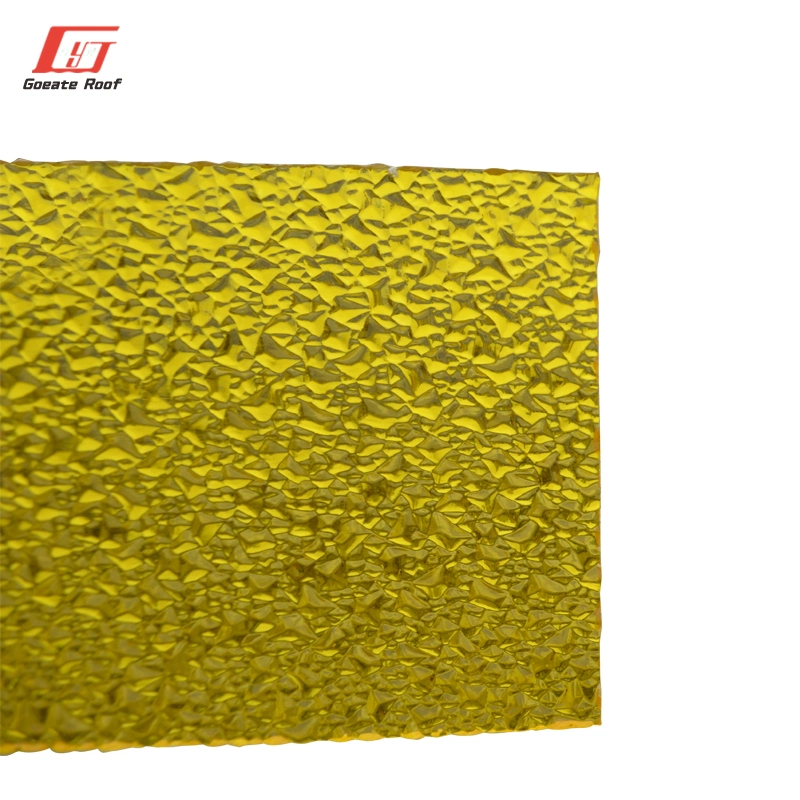 UV Plastic Polycarbonate Embossed Sheet for Stage Polycarbonate Sliding Door PC Diamond Sheet