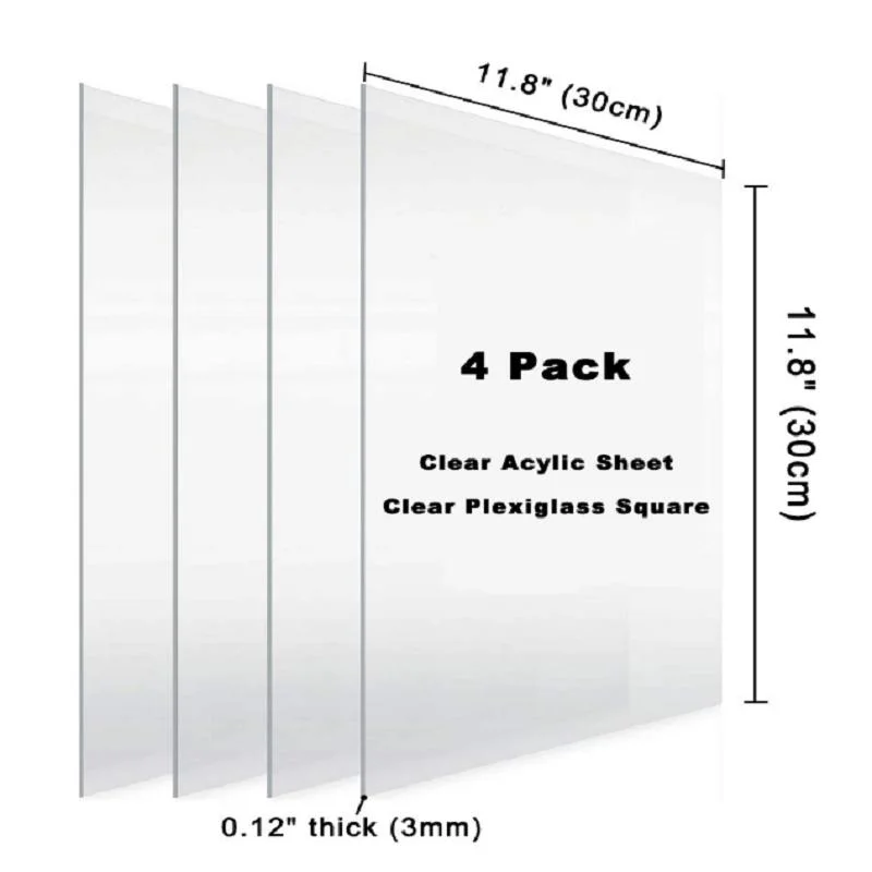 Clear Cast PETG Sheet Pack Clear Plexiglass Sheet Clear Plastic Sheet, DIY Materials for Home Decoration, Advertisement Signs, Display, Picture Frame, Painting