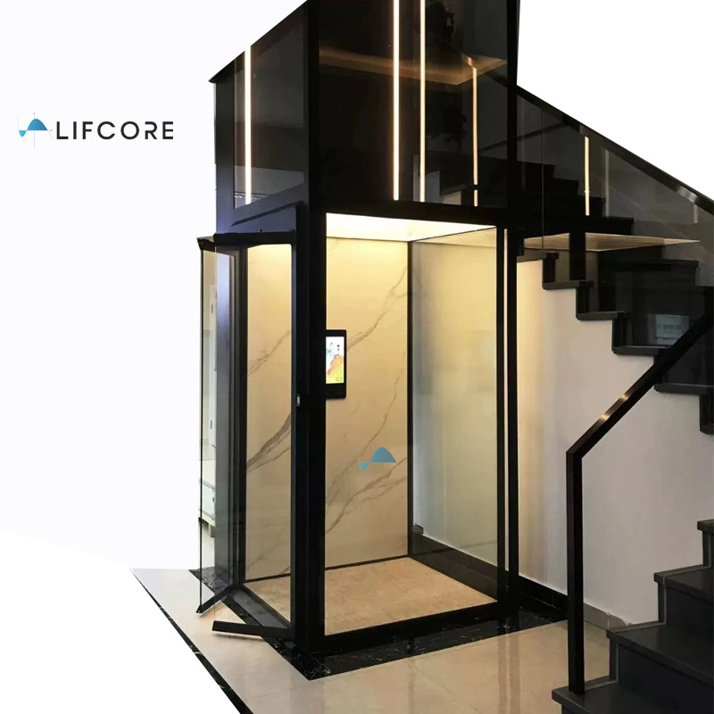 High-End Custom Personal Outdoor Residential Elevator Lifts with Glass Shaft