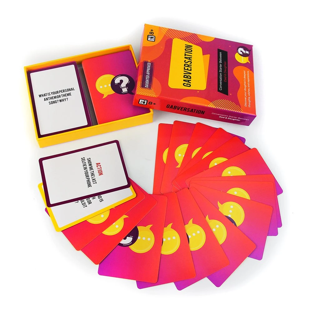 Accessoire de gros cadeaux personnalisés Cartes de jeu papier d'impression d'aluminium des cartes à jouer jeu de plateau fixe