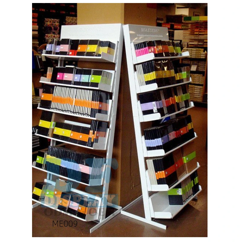 Brochure Display Rack for Advertising Brochure with 4 Shlves Metal for Airport /Counter/Bus Station