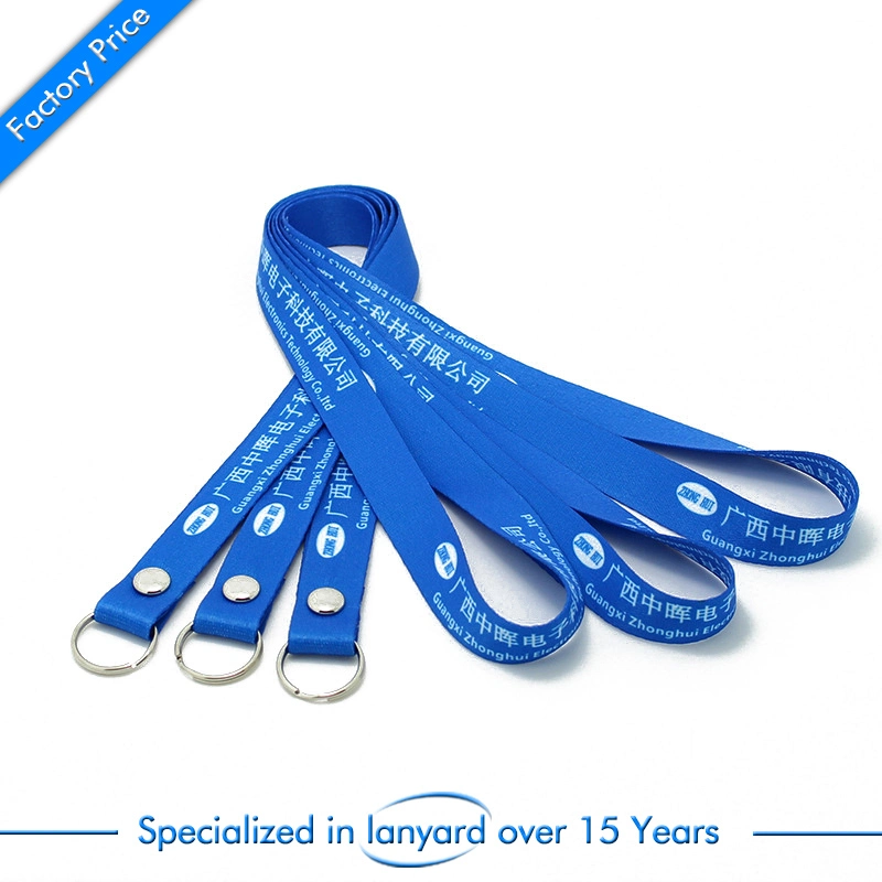 Wholesale/Supplier Customized Logo Tubular Screen Printed Lanyard with Reel Badge From China