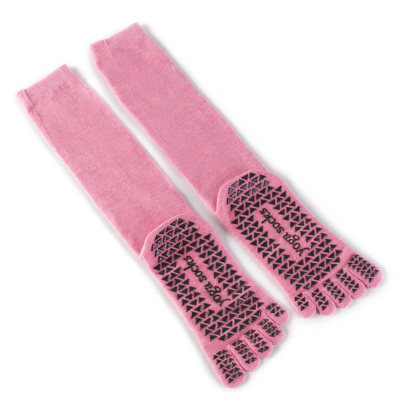 Yoga Sports Breathable Knee and Calf Middle Tube Autumn and Winter Five Toes Socks