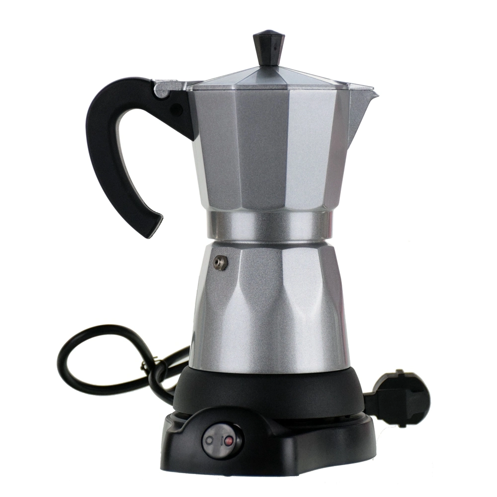 W Ecocoffee 6cups Aluminum Electronic Moka Pot for Espresso Coffee Maker