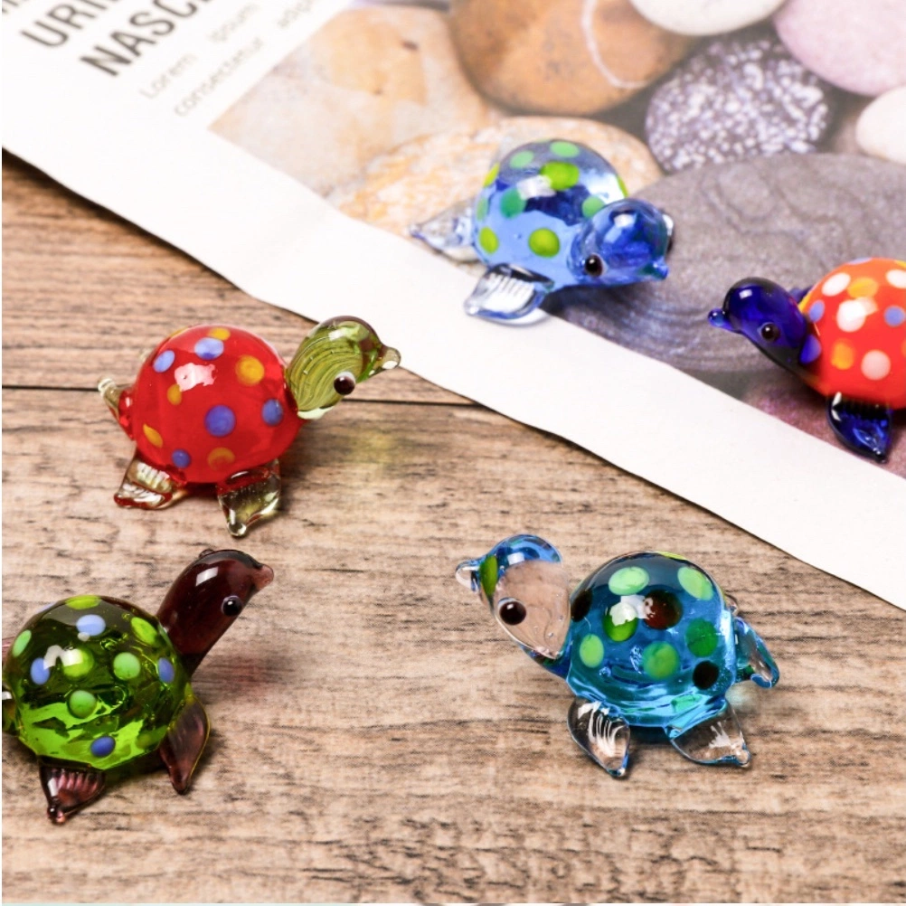 Latest Design Glass Colorful Turtle Home Decor for Living Room Artefacts Craft