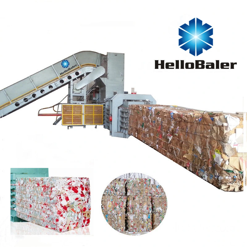 High Efficiency Hydraulic Horizontal Waste Paper Baler in Machiery