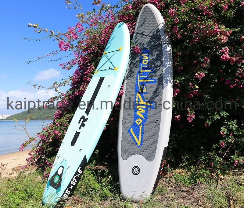 White Inflatable Fish Board with Portable Handle Fashion Design Raceboard for 2-Person