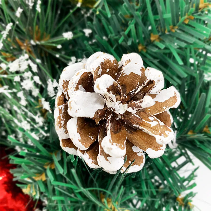 Green Christmas Garland Pine Cones and Berry Christmas Wreath