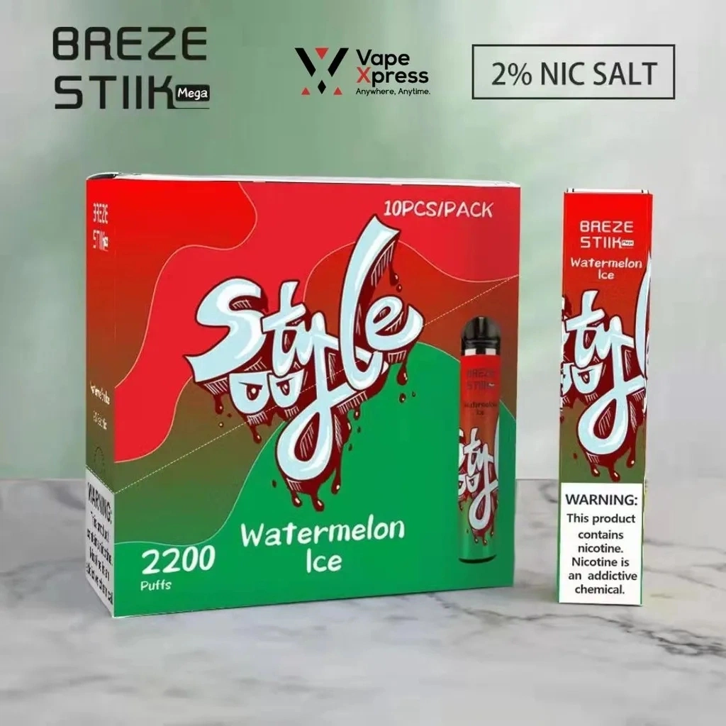 Оптом Breze Stiik Mega 2200 puffs одноразовый сигарет Vape E. Планка для пуха