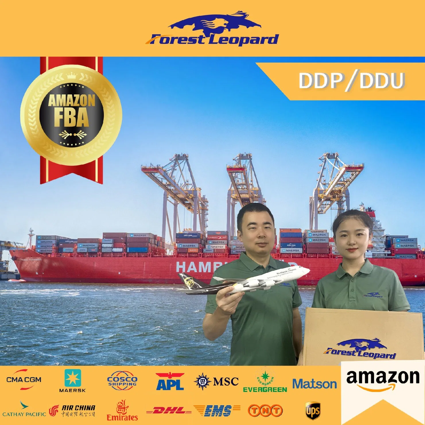 Forestleopard Company Freight Forwarder Logistics Service Cargo Rates Fba Amazon Shipping Agent in From China DDP /DDU to USA UK