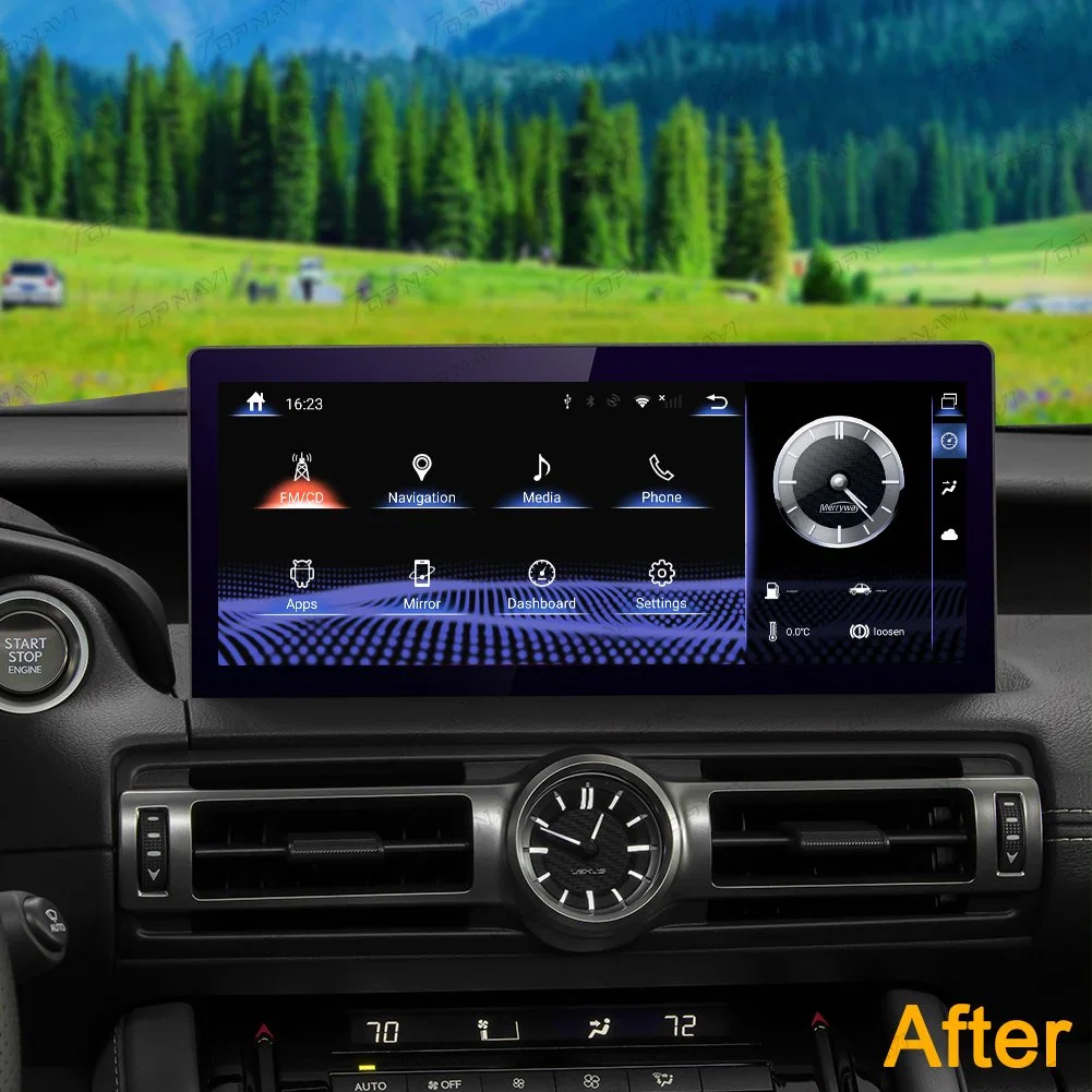 12.3inch Car Radio GPS Navigation Stereo Android Screen for Lexus Is Is200 Is250 Is300 Is350 2022 2023 Carplay Multimedia Video Player