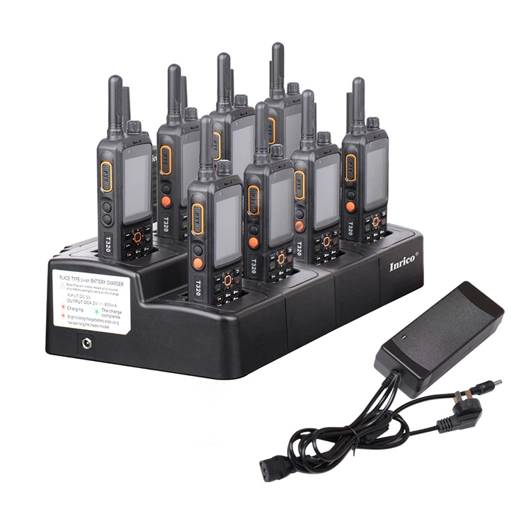 Inrico T298S/T320 3G 12V de la Radio de POC Eight-Pocket chargeur Muilt-Unit Mc-320 chargeur de batterie