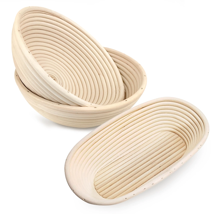 Rattan redondo pano oval Liner baking Bowl massa para cozer Scraper Lame Conjunto de cestos de pão para prova de pão de panificação