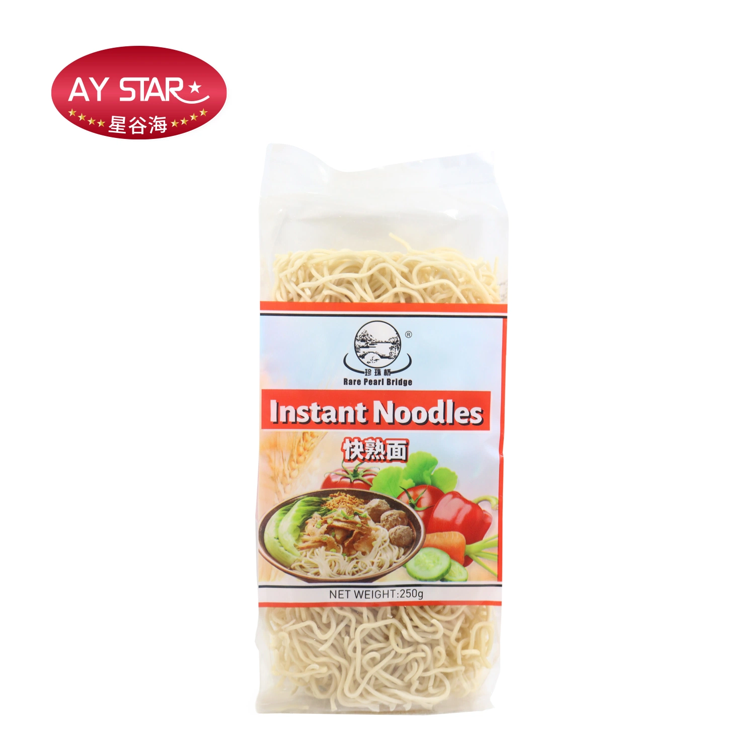 250g Suecia Oriental China Noodle Factory Cocina rápida Medio instantánea Fideos