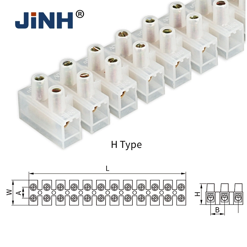 380V 15un bornier à vis en plastique électrique bandes pour le connecteur de câblage