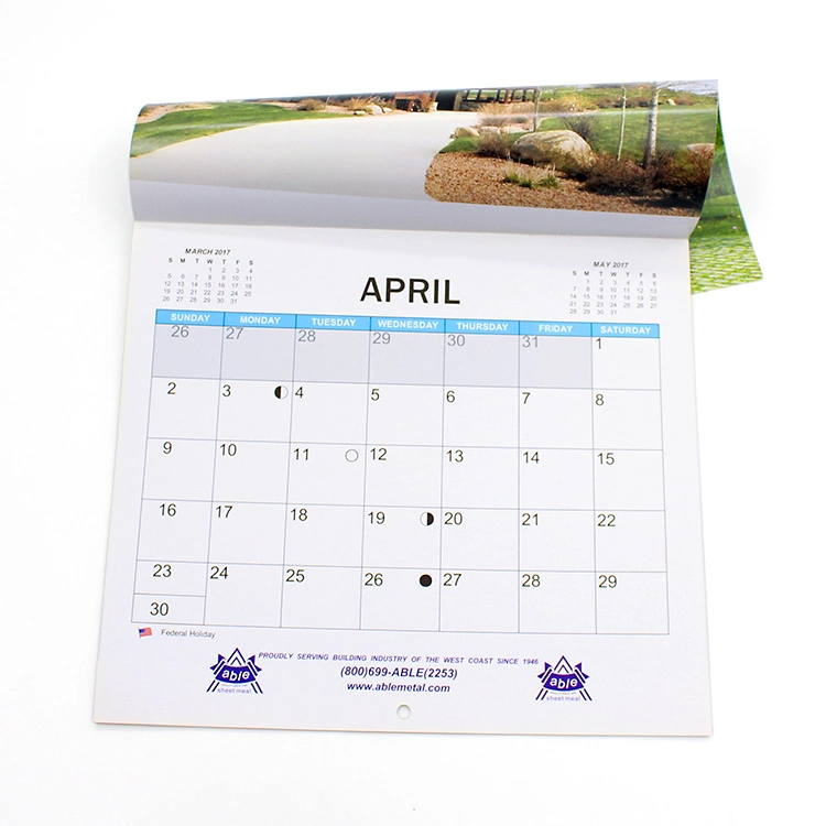 Mayorista/Proveedors Monthly Wall Calendars personalizados CMYK colores completos 12 meses Calendario de Adviento de escritorio 2023 impresión de calendario de pared