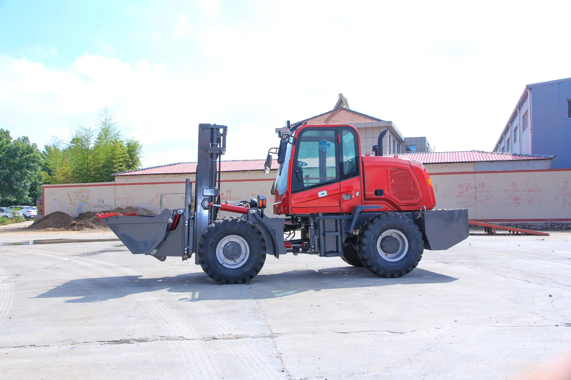 Carro elevador de construção Highrich Ultra Low3.5t de elevada eficiência