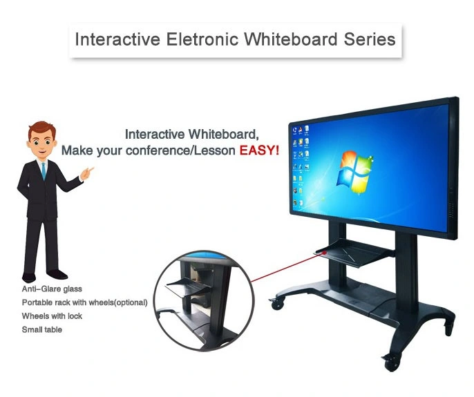 55, 65, 75, 85, 98, 110- Inch Smart Office Digital All-in-One PC Electric Educational Equipment Touch Screen Interactive Whiteboard