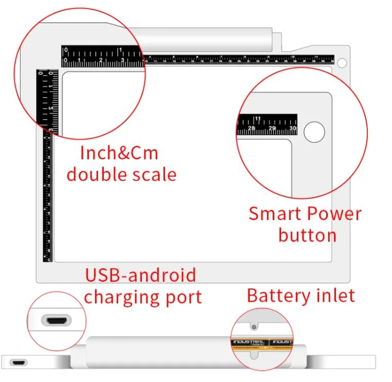 Neues Modell A4 LED Light Pad Tracing Tablet mit Akku Funktion