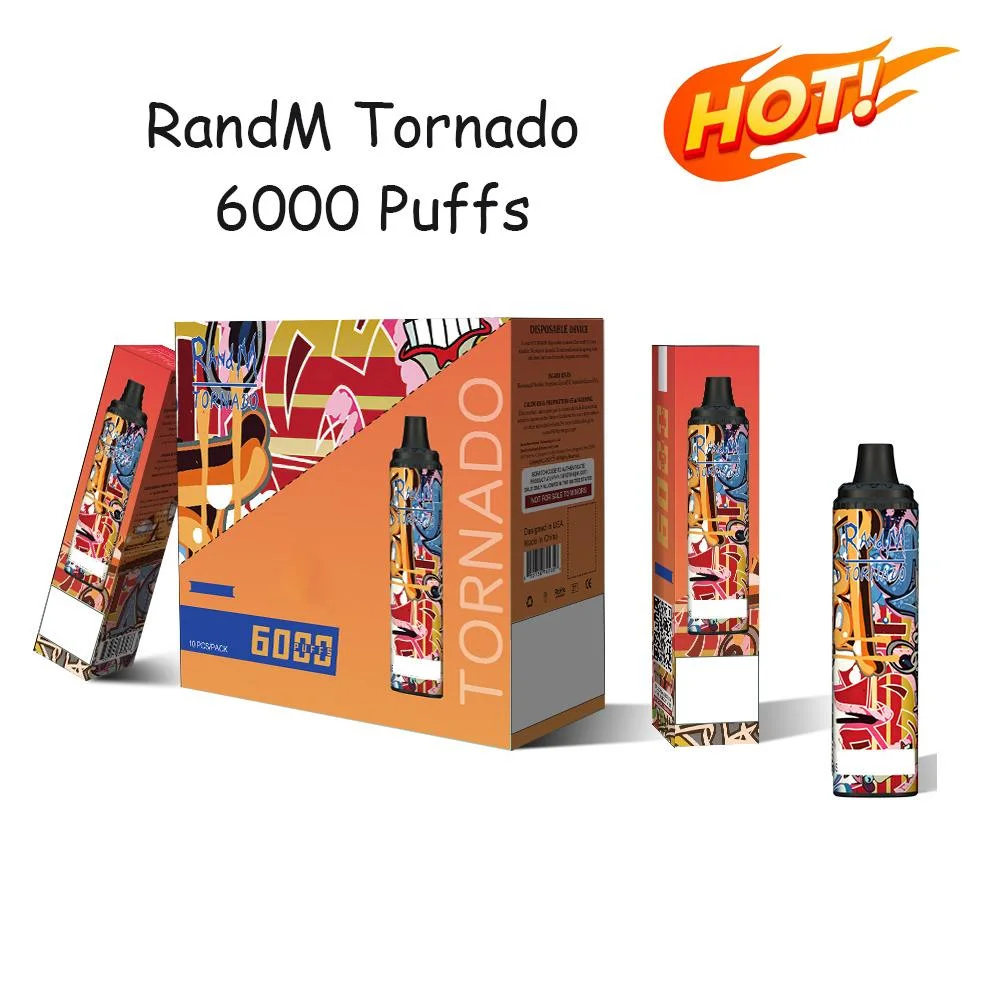 Fumot Original Randm Tornado 6000 E Cigarette Rechargeable RGB LED Disposable/Chargeable Vape