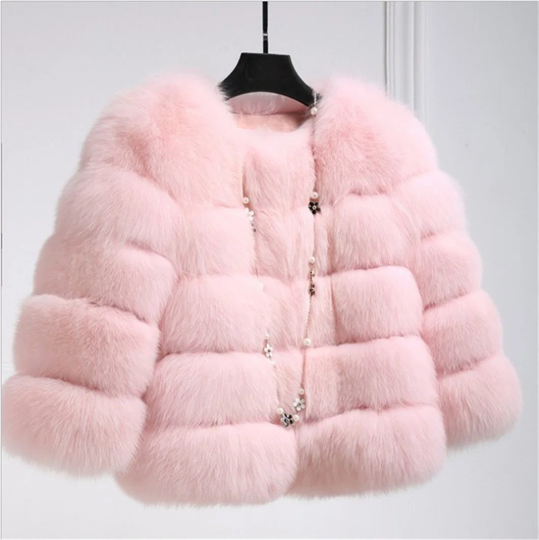 Banheira vende Faux casaco de peles Inverno roupões felpudos Coats Fur Coat Multicolor Plus Size Warm mangas longas casaco curto