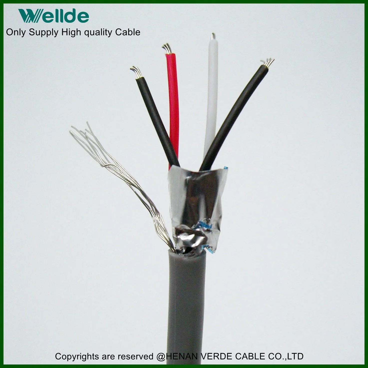 Cable de cobre resistente al fuego PVC XLPE caucho de silicona aislado solar Cable eléctrico de alimentación cable eléctrico flexible CAT6 blindado de control de tierra