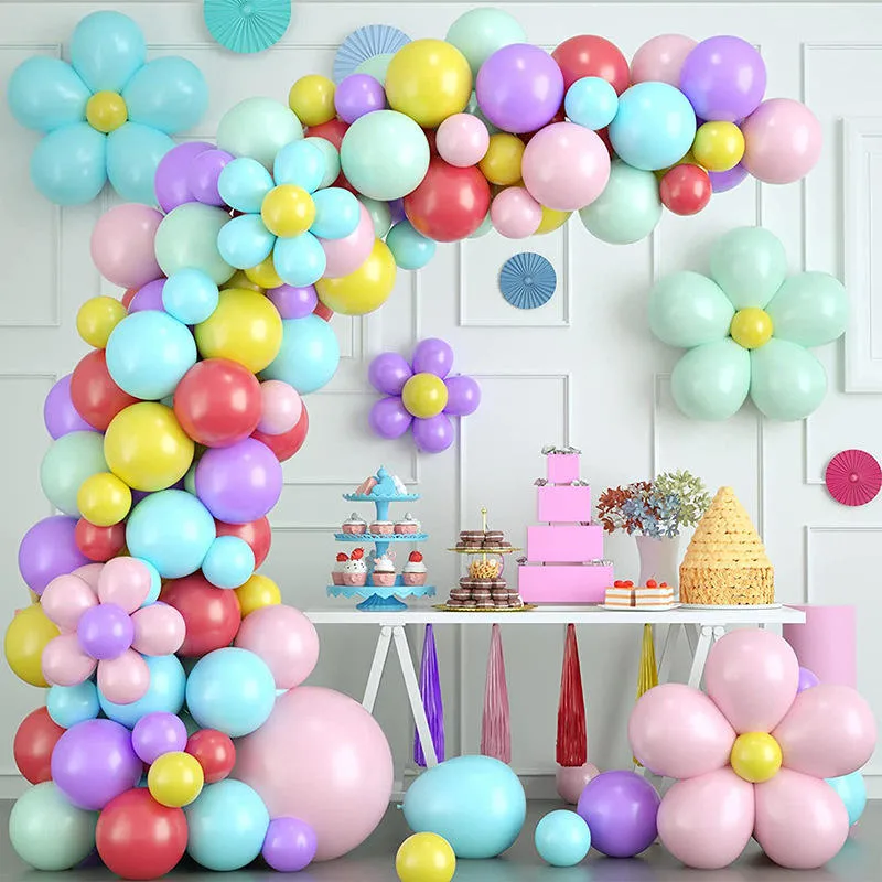 Macaron Themed Balloons Birthday Decoration Latex Balloon Set Party Supplies 5" 10" 18" Inflatable Balloon