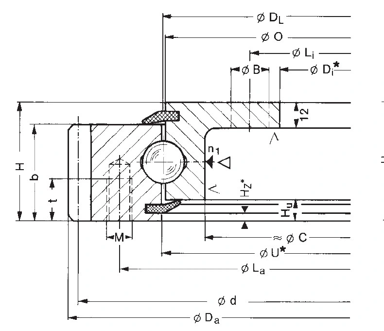 Flanged Slewing Bearings with External Gear 231.20.0600.013 231.20.0700.013 231.20.0800.013 231.20.0900.013 231.20.1000.013 Swing Ring